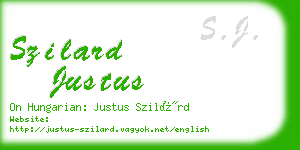 szilard justus business card